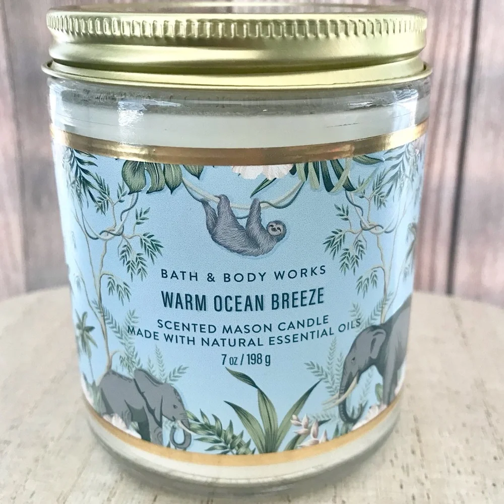 🆕30+ Hrs Warm Ocean Breeze Single Wick Candle - Picture 2 of 4